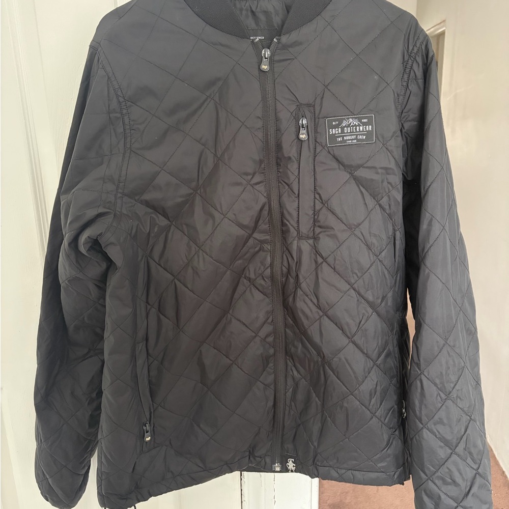 Saga Outerwear Black Quilted Puffy Jacket